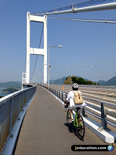 shimanami kaido ระหว่างปั่นจักรยาน