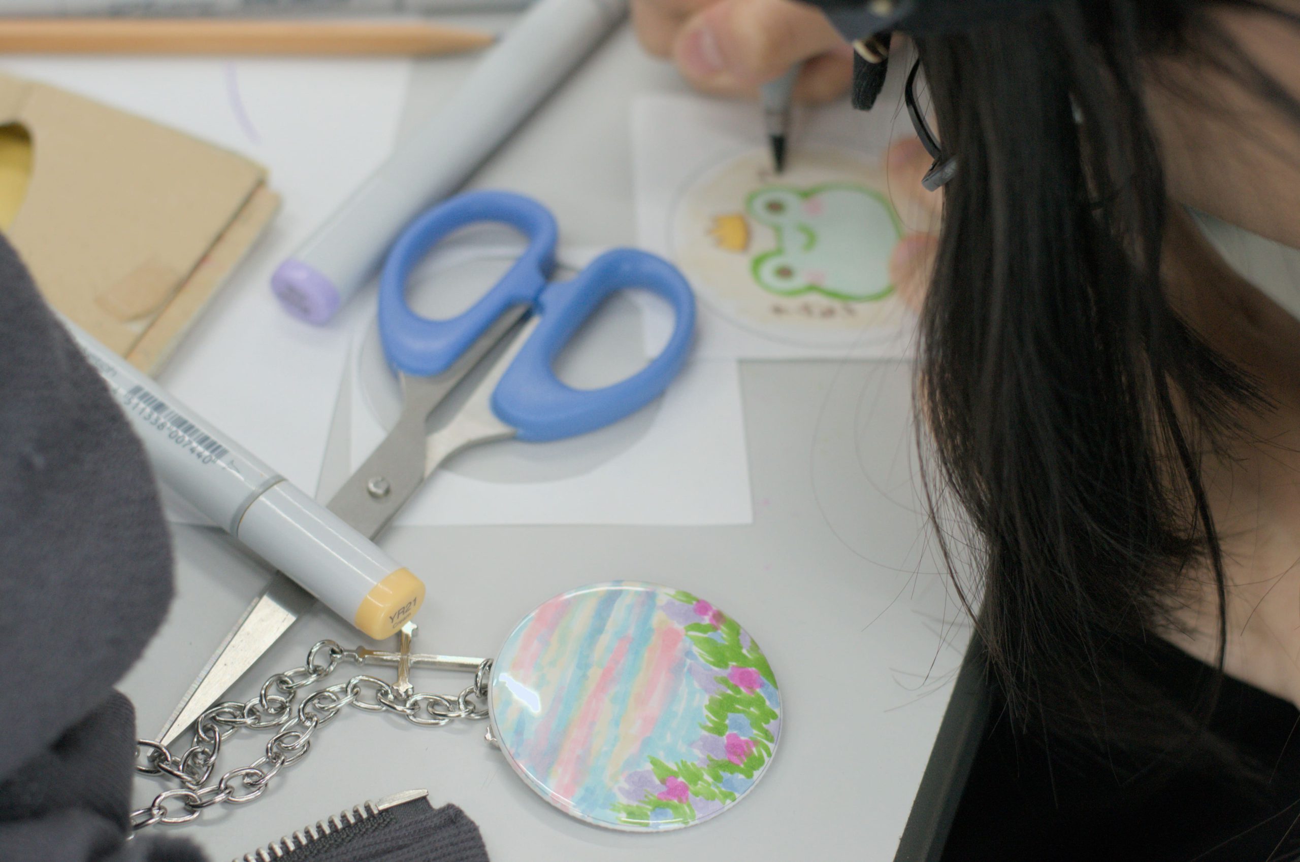 Workshop ทำเข็มกลัด ค่ายเรียนภาษาที่เกียวโต